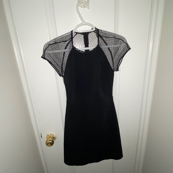Black Zara Mini Lace Dress - Picture 1 of 4